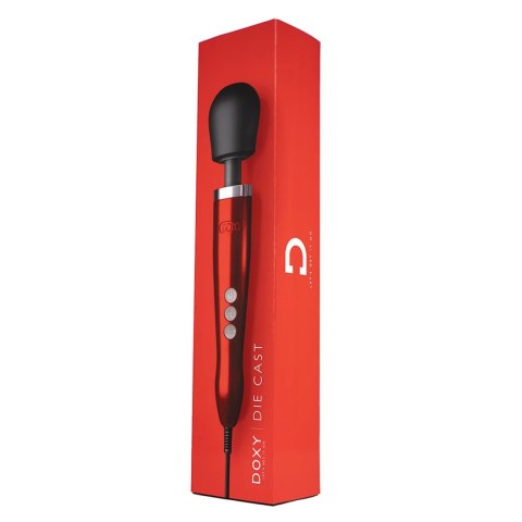 Doxy Die Cast Wand Massager Red - sieciowy masażer z aluminiową obudową Doxy Die Cast Wand Massager Red - sieciowy masażer z aluminiową obudową