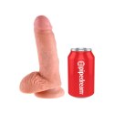 King Cock 7 Inch z Przyssawką i Elementami Modelu, kolor jasny