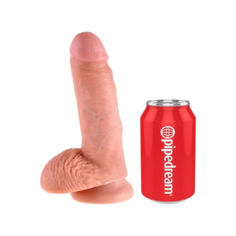 King Cock 7 Inch z Przyssawką i Elementami Modelu, kolor jasny King Cock 7 Inch z Przyssawką i Elementami Modelu, kolor jasny