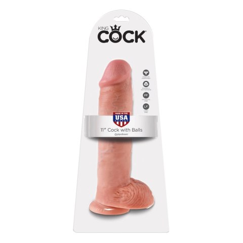 King Cock Model 28cm - model anatomiczny z przyssawką, beżowy King Cock Model 28cm - model anatomiczny z przyssawką, beżowy