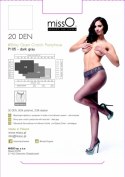 MissO P105 rajstopy z wycięciem koronkowe ciemnoszare S/M