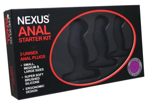 Nexus Anal Starter Kit - Zestaw silikonowych plugow 3 rozmiary Nexus Anal Starter Kit - Zestaw silikonowych plugow 3 rozmiary