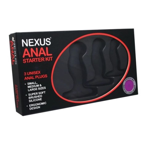 Nexus Anal Starter Kit - Zestaw silikonowych plugow 3 rozmiary Nexus Anal Starter Kit - Zestaw silikonowych plugow 3 rozmiary