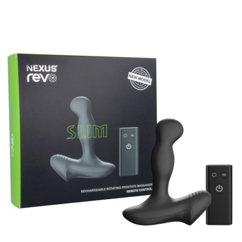 Nexus Revo Slim masażer rotacyjny z pilotem, kompaktowy, czarny Nexus Revo Slim masażer rotacyjny z pilotem, kompaktowy, czarny