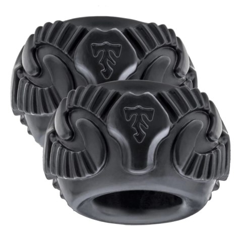 Perfect Fit Ram Ring dwupak - stylowy pierścień z mieszanki PF Blend, czarny Perfect Fit Ram Ring dwupak - stylowy pierścień z mieszanki PF Blend, czarny