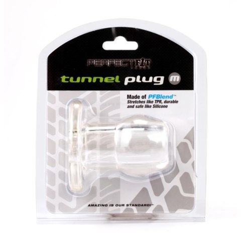 Perfect Fit Tunnel Plug Medium Clear przezroczysty korek z otworem 6,4 cm Perfect Fit Tunnel Plug Medium Clear przezroczysty korek z otworem 6,4 cm