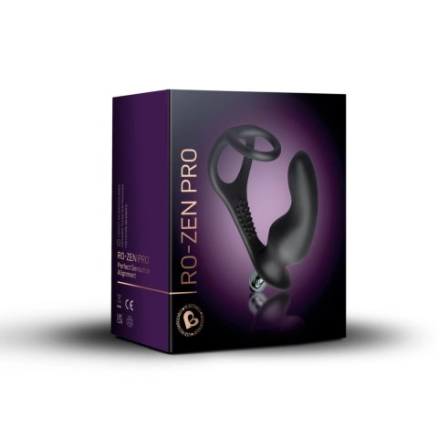 Rocks-Off RO-Zen Pro Black - Masażer prostaty z pierścieniem, 10 trybow Rocks-Off RO-Zen Pro Black - Masażer prostaty z pierścieniem, 10 trybow