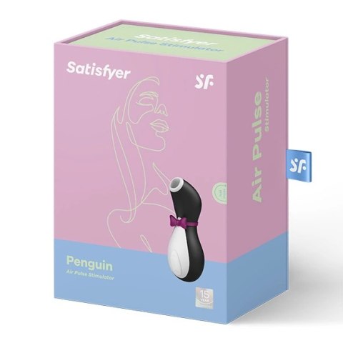Satisfyer Penguin masażer powietrzny Air Pulse, silikon, USB, czarny Satisfyer Penguin masażer powietrzny Air Pulse, silikon, USB, czarny