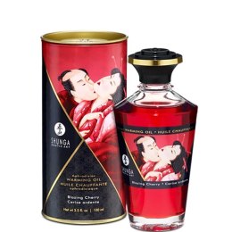 Shunga Aphrodisiac Warming Oil Blazing Cherry 100ml - rozgrzewający olejek masażowy
