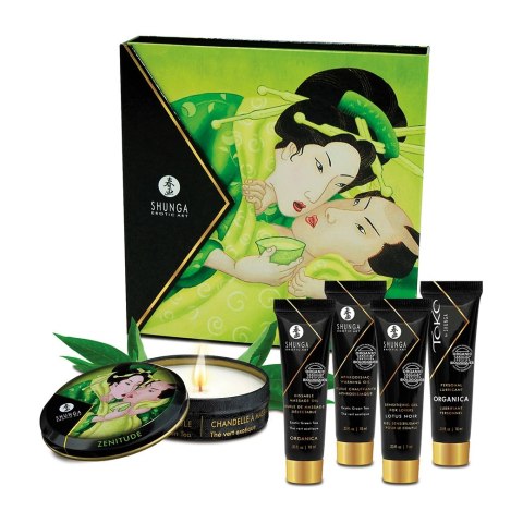 Shunga Geisha's Secret Kit Zestaw Miniatur Zielona Herbata 5w1 Shunga Geisha's Secret Kit Zestaw Miniatur Zielona Herbata 5w1