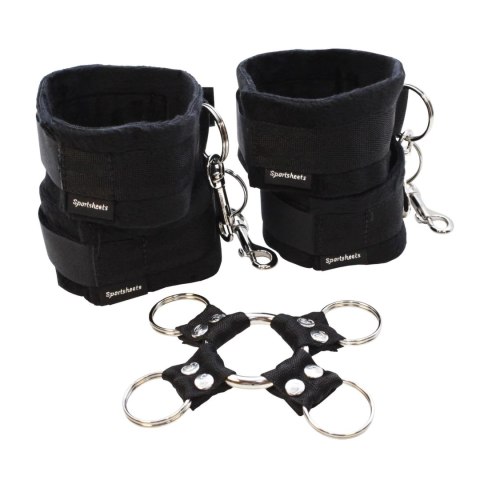 Sportsheets Hog Tie & Cuff Set - Zestaw do pozycji kołyskowej, regulowany Sportsheets Hog Tie & Cuff Set - Zestaw do pozycji kołyskowej, regulowany