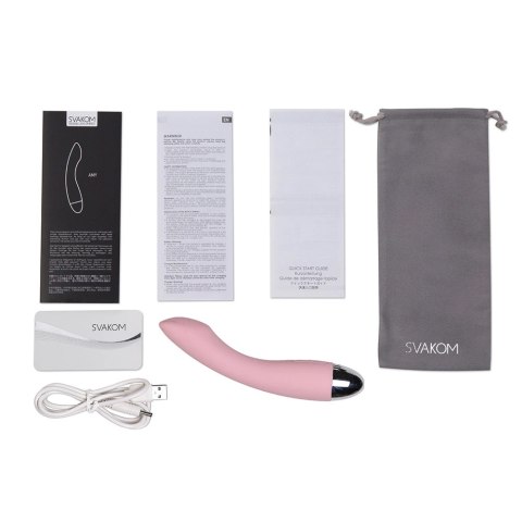 Svakom Amy Pale Pink - Masażer punktowy G, wodoodporny, silikonowy Svakom Amy Pale Pink - Masażer punktowy G, wodoodporny, silikonowy