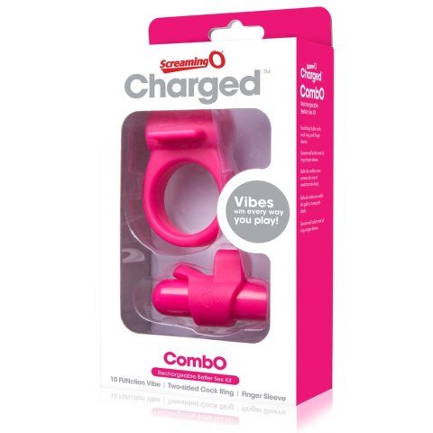 The Screaming O Charged CombO Kit #1 Pink - Zestaw akcesoriow wielofunkcyjnych The Screaming O Charged CombO Kit #1 Pink - Zestaw akcesoriow wielofunkcyjnych