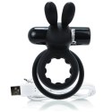 The Screaming O Charged Ohare Black - wibrujący pierścień silikonowy USB