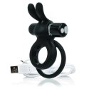The Screaming O Charged Ohare Black - wibrujący pierścień silikonowy USB
