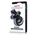 The Screaming O Charged Ohare Black - wibrujący pierścień silikonowy USB