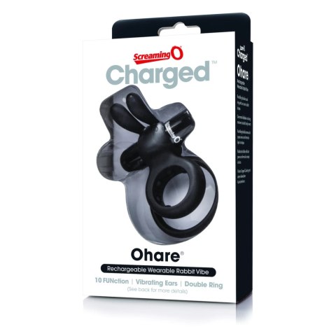 The Screaming O Charged Ohare Black - wibrujący pierścień silikonowy USB The Screaming O Charged Ohare Black - wibrujący pierścień silikonowy USB