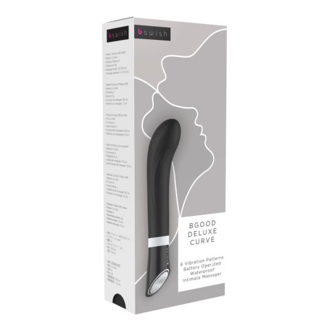 B Swish Bgood Deluxe Curve Black - silikonowy model anatomiczny 19,3 cm B Swish Bgood Deluxe Curve Black - silikonowy model anatomiczny 19,3 cm