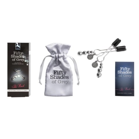 Fifty Shades of Grey The Pinch - zaciski regulowane z metalowym wykończeniem 8,3 cm Fifty Shades of Grey The Pinch - zaciski regulowane z metalowym wykończeniem 8,3 cm