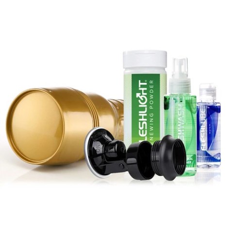 Fleshlight Stamina Training Unit STU Value Pack z akcesoriami, żołty Fleshlight Stamina Training Unit STU Value Pack z akcesoriami, żołty
