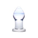 Glas Amethyst Rain - szklana zatyczka anatomiczna, fioletowa, 8 cm