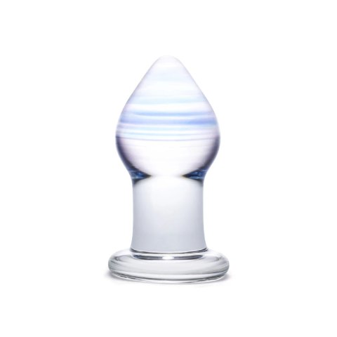 Glas Amethyst Rain - szklana zatyczka anatomiczna, fioletowa, 8 cm Glas Amethyst Rain - szklana zatyczka anatomiczna, fioletowa, 8 cm