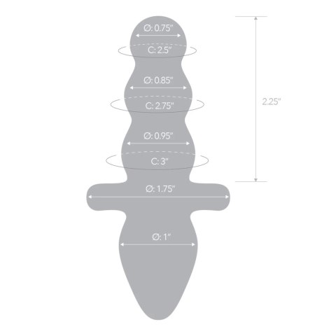 Glas Titus szklana zatyczka anatomiczna, szkło borokrzemowe 11,5 cm Glas Titus szklana zatyczka anatomiczna, szkło borokrzemowe 11,5 cm