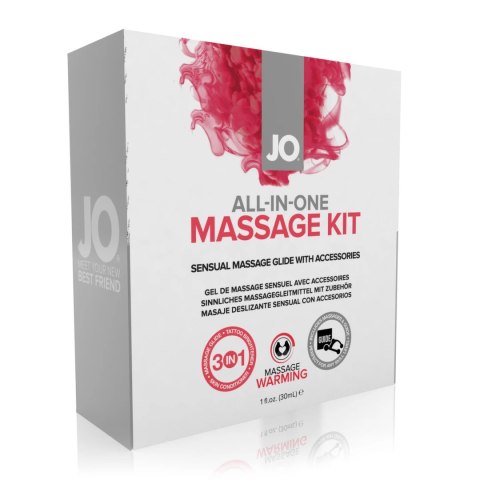 JO All-In-One Massage Gift Set - Zestaw do masażu z żelem i świecą JO All-In-One Massage Gift Set - Zestaw do masażu z żelem i świecą