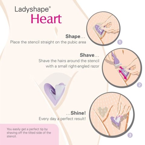 Ladyshape Heart Szablon do stylizacji bikini z akcesoriami Ladyshape Heart Szablon do stylizacji bikini z akcesoriami