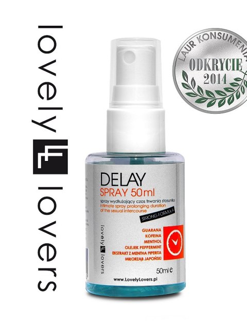 Lovely Lovers Delay Spray 50ml - formuła z guaraną i miłorzębem Lovely Lovers Delay Spray 50ml - formuła z guaraną i miłorzębem