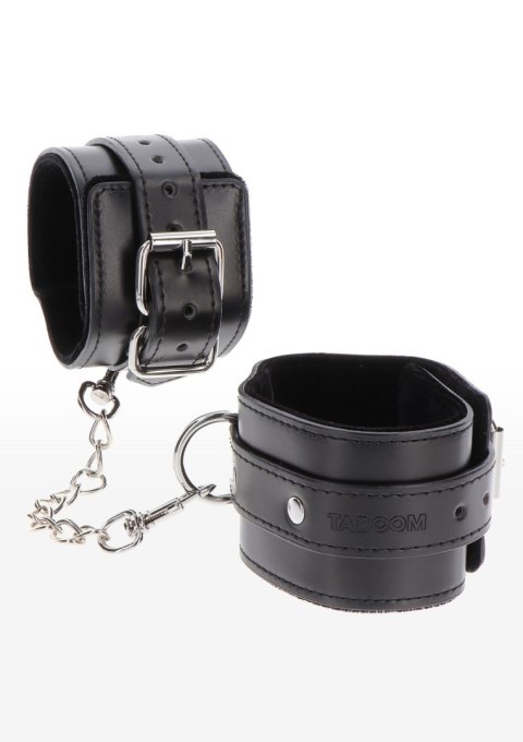 Czarne kajdanki na nogi z ekoskóry Taboom Ankle Cuffs Black Czarne kajdanki na nogi z ekoskóry Taboom Ankle Cuffs Black