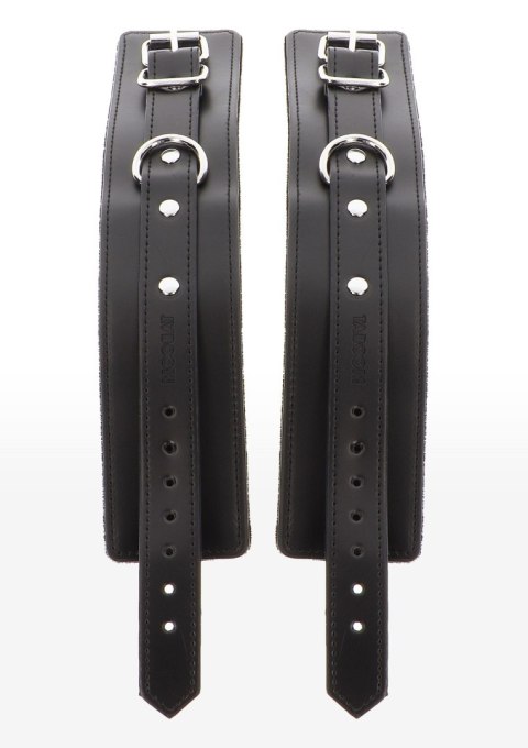 Czarne kajdanki na nogi z ekoskóry Taboom Ankle Cuffs Black Czarne kajdanki na nogi z ekoskóry Taboom Ankle Cuffs Black