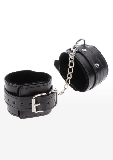 Czarne kajdanki na nogi z ekoskóry Taboom Ankle Cuffs Black Czarne kajdanki na nogi z ekoskóry Taboom Ankle Cuffs Black