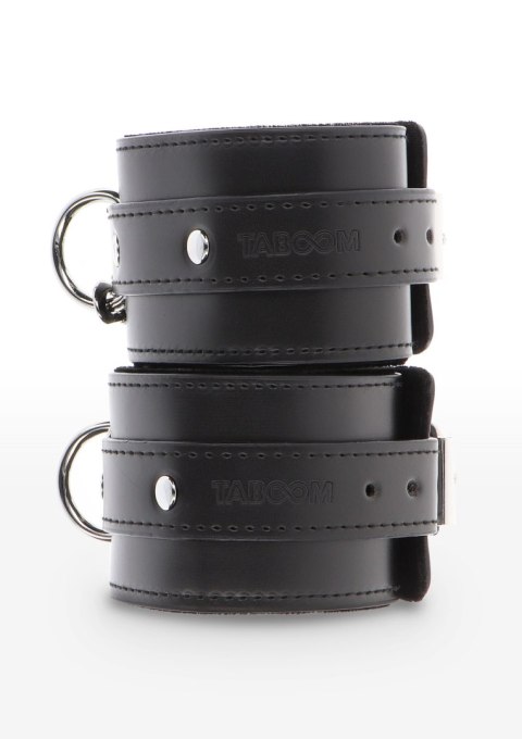Czarne kajdanki na nogi z ekoskóry Taboom Ankle Cuffs Black Czarne kajdanki na nogi z ekoskóry Taboom Ankle Cuffs Black