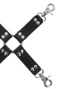 Czarny łącznik do kajdanek z ekoskóry Taboom Hogtie Black