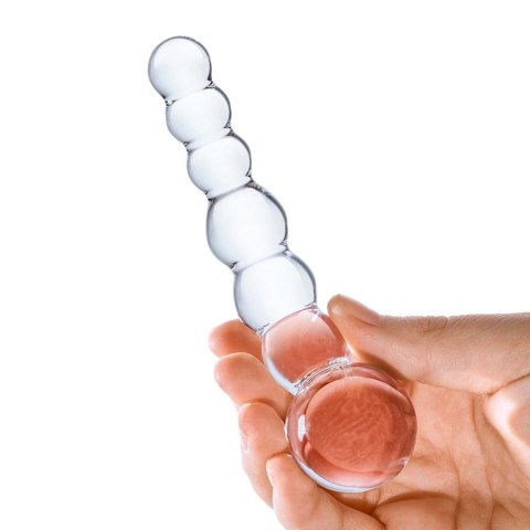 Kulkowe szklane dildo do stymulacji punktu G Glas Curved Glass Beaded Dildo Kulkowe szklane dildo do stymulacji punktu G Glas Curved Glass Beaded Dildo
