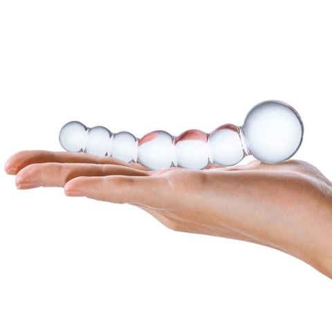 Kulkowe szklane dildo do stymulacji punktu G Glas Curved Glass Beaded Dildo Kulkowe szklane dildo do stymulacji punktu G Glas Curved Glass Beaded Dildo