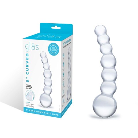 Kulkowe szklane dildo do stymulacji punktu G Glas Curved Glass Beaded Dildo Kulkowe szklane dildo do stymulacji punktu G Glas Curved Glass Beaded Dildo