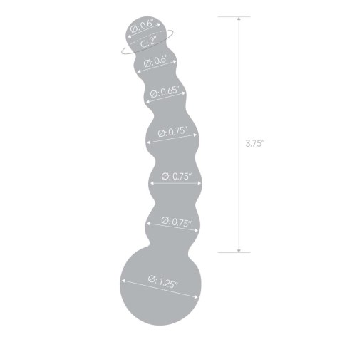 Kulkowe szklane dildo do stymulacji punktu G Glas Curved Glass Beaded Dildo Kulkowe szklane dildo do stymulacji punktu G Glas Curved Glass Beaded Dildo