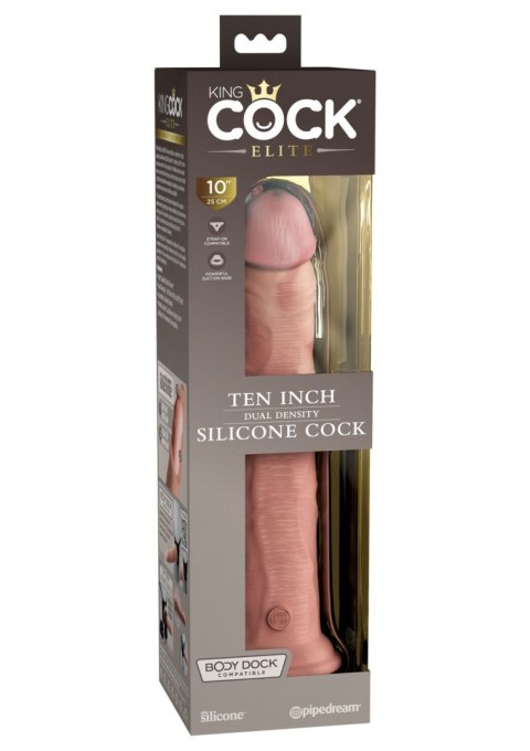 Miękkie silikonowe dildo z twardszym rdzeniem King Cock 10 Inch Dual Density Silicone Cock Light Miękkie silikonowe dildo z twardszym rdzeniem King Cock 10 Inch Dual Density Silicone Cock Light