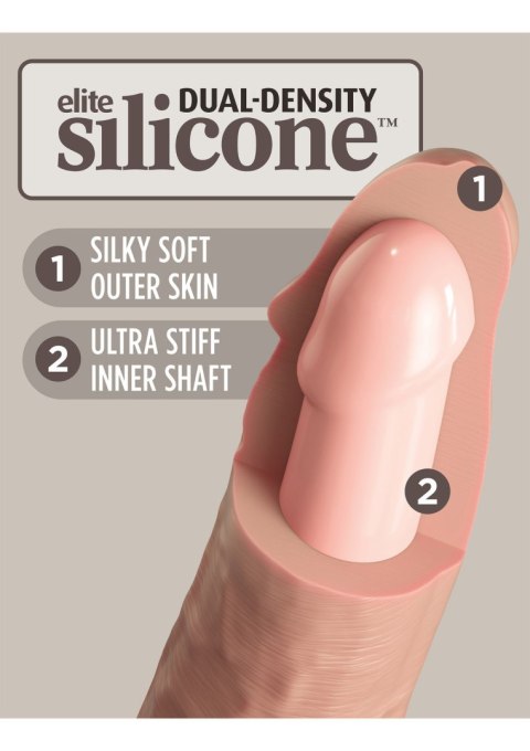 Miękkie silikonowe dildo z twardszym rdzeniem King Cock 10 Inch Dual Density Silicone Cock Light Miękkie silikonowe dildo z twardszym rdzeniem King Cock 10 Inch Dual Density Silicone Cock Light