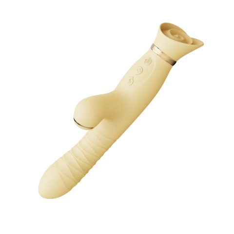 Pulsator z wibracjami oraz główką w kształcie róży Zalo Rose Thruster Lemon Yellow Pulsator z wibracjami oraz główką w kształcie róży Zalo Rose Thruster Lemon Yellow