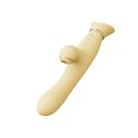 Pulsator z wibracjami oraz główką w kształcie róży Zalo Rose Thruster Lemon Yellow