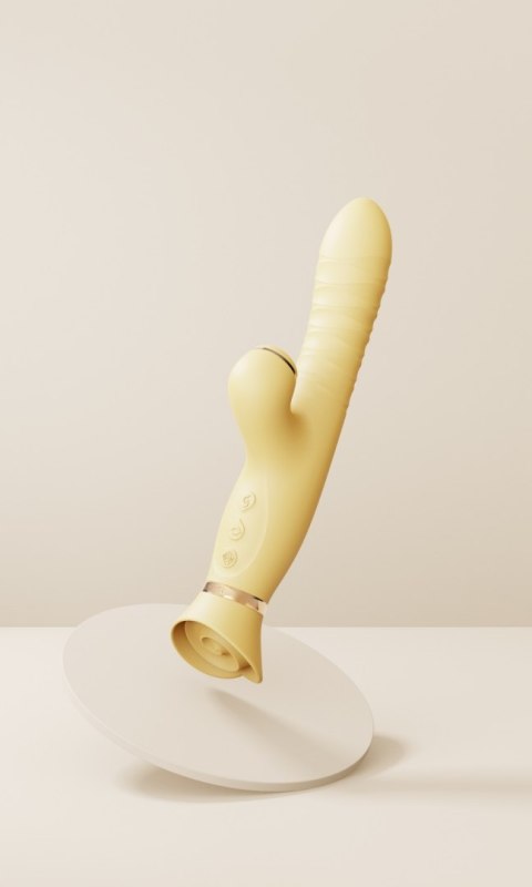 Pulsator z wibracjami oraz główką w kształcie róży Zalo Rose Thruster Lemon Yellow Pulsator z wibracjami oraz główką w kształcie róży Zalo Rose Thruster Lemon Yellow