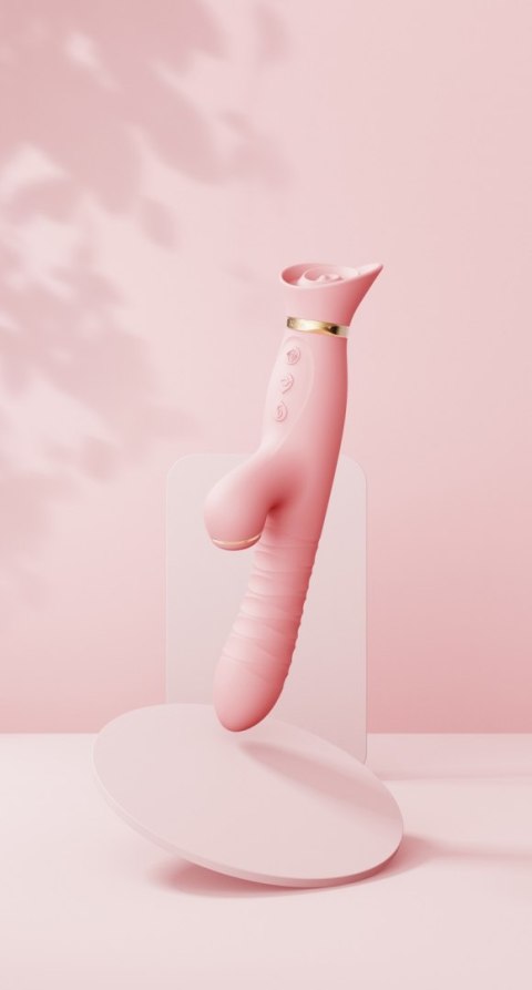 Pulsator z wibracjami oraz główką w kształcie róży Zalo Rose Thruster Strawberry Pink Pulsator z wibracjami oraz główką w kształcie róży Zalo Rose Thruster Strawberry Pink