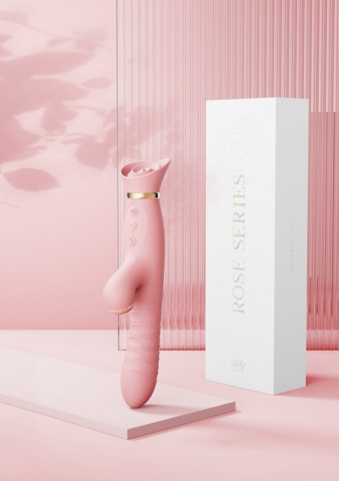 Pulsator z wibracjami oraz główką w kształcie róży Zalo Rose Thruster Strawberry Pink Pulsator z wibracjami oraz główką w kształcie róży Zalo Rose Thruster Strawberry Pink
