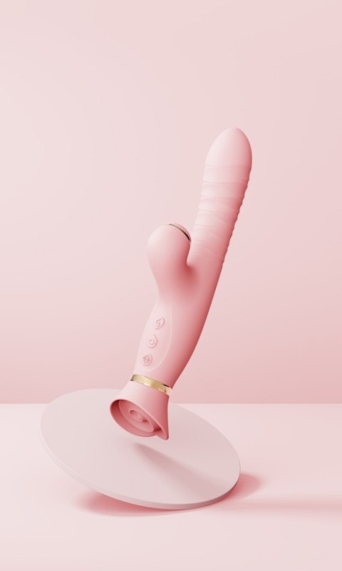 Pulsator z wibracjami oraz główką w kształcie róży Zalo Rose Thruster Strawberry Pink Pulsator z wibracjami oraz główką w kształcie róży Zalo Rose Thruster Strawberry Pink