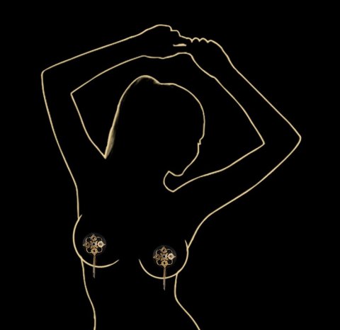 Skórzane ozdobne nasutniki Upko Luxury Baroque Leather Pasties Skórzane ozdobne nasutniki Upko Luxury Baroque Leather Pasties