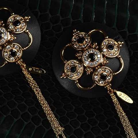 Skórzane ozdobne nasutniki Upko Luxury Baroque Leather Pasties Skórzane ozdobne nasutniki Upko Luxury Baroque Leather Pasties
