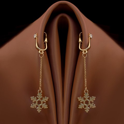 Upko Non-pierced clitoral jewelry dangle with snowflake Upko Non-pierced clitoral jewelry dangle with snowflake